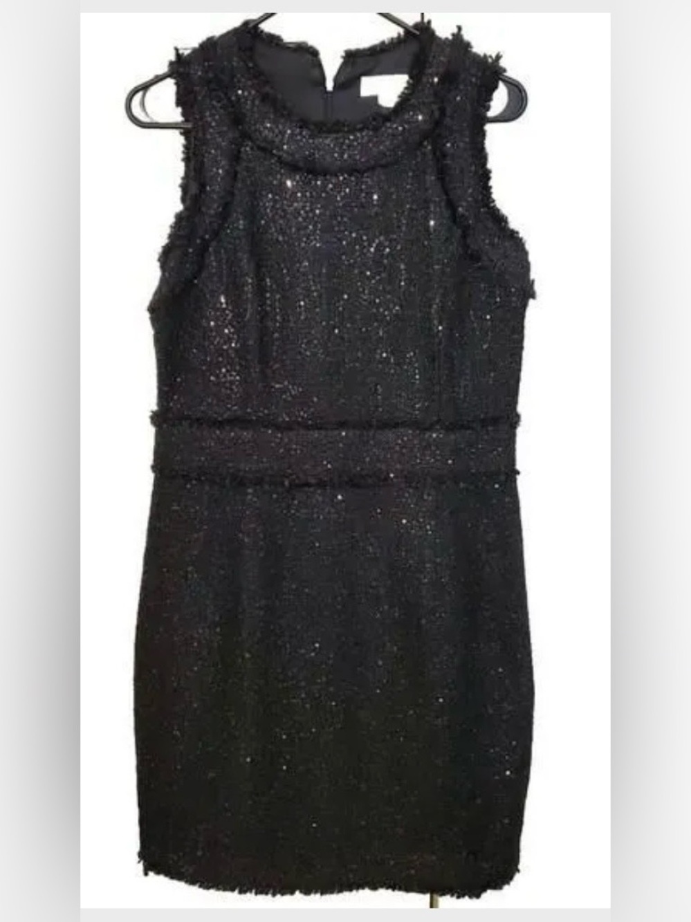 Pink Tartan Black sparkling Sleeveless Sheath Dress